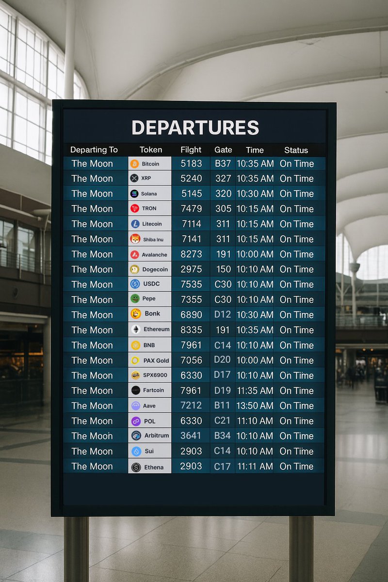 Now boarding. Destination: the moon 🚀