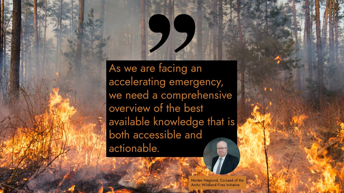 ArcticCouncil's tweet image. The Wildland Fires Initiative, led by Edward Alexander & Morten Høglund, brought together Indigenous Knowledge holders, scientists & policymakers to address the urgent issue of Arctic wildfires, as they've become a global threat.
📑 Read the new report: hdl.handle.net/11374/3374