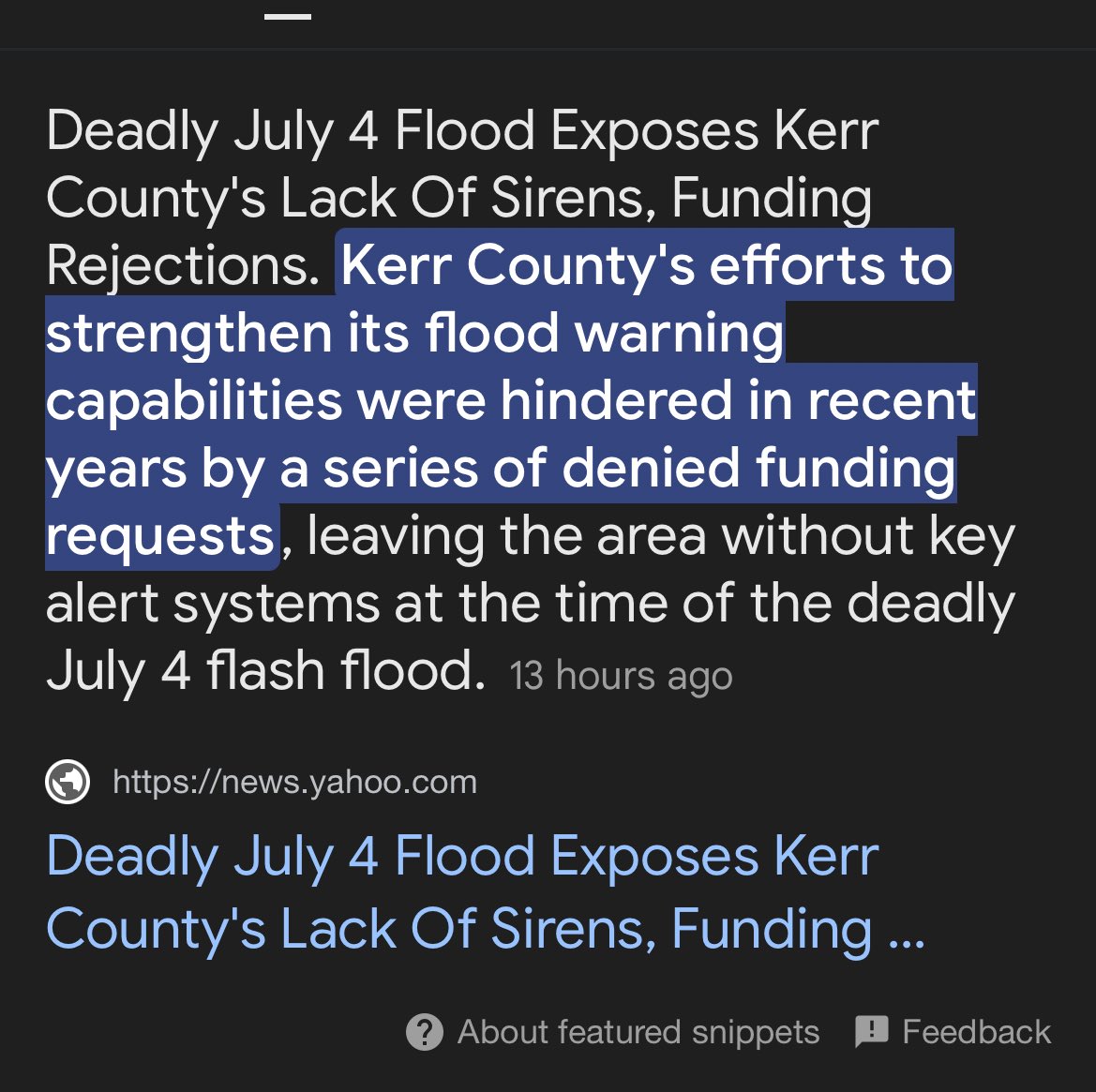 _BigCurt_'s tweet image. Kerr County government and residents refused funds from Obama and Biden…id nevee wish tragedy on anyone because im not a monster but America is getting a front row seat for what it voted for in real time.