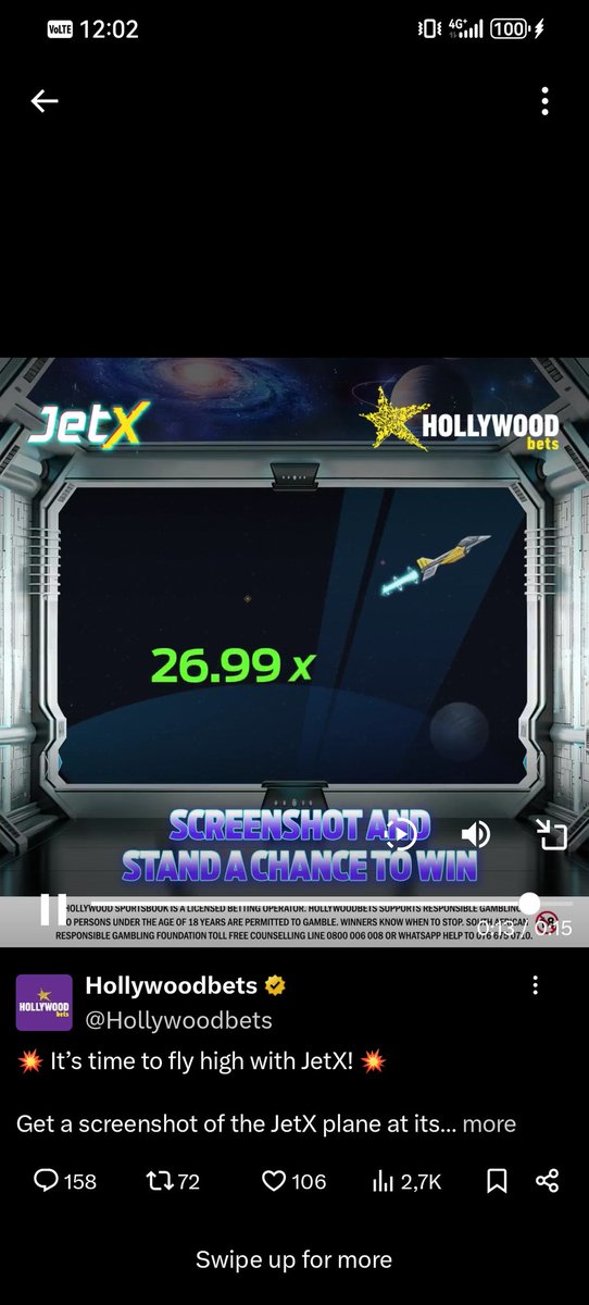NATALIE_GOV's tweet photo. @Hollywoodbets #HollywoodbetsxJetX

#HWBTWT 
#HollywoodbetsxJetX 
#Competition https://t.co/w7JpX1RwEN