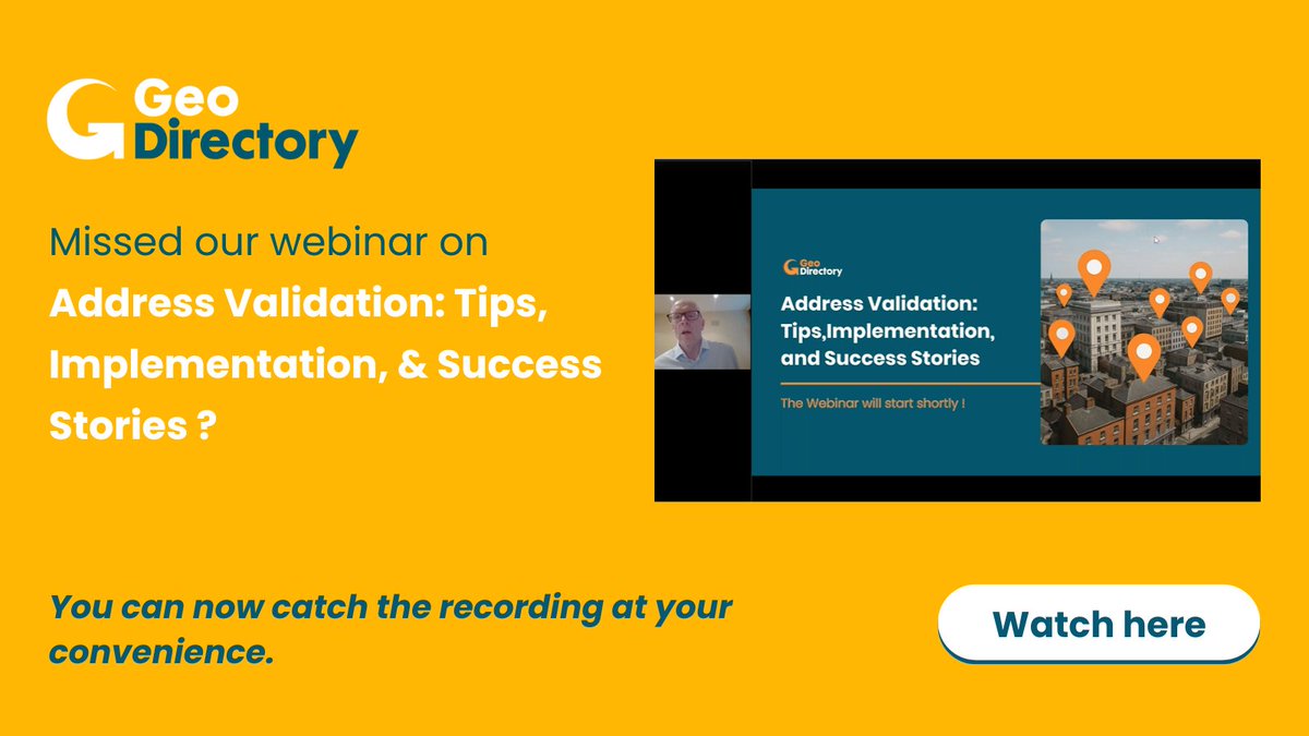 🚀 Missed our webinar on Address Validation? No worries — you can still catch it on-demand! 

Watch it anytime by simply logging into your account on our website.👉 lnkd.in/eDbUqUyW