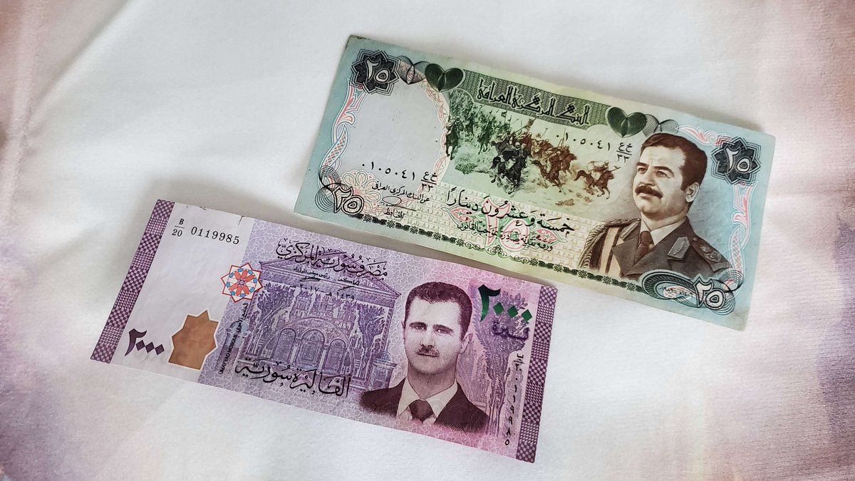 AkkadSecretary's tweet image. Iraq video is done and out Friday.
This thread will be what you can buy if you want some of the spoils.
First is the Saddam Hussein and Bashir Al Assad Notes, they will be given to any subscriber over $10 tier.
subscribestar.com/callum