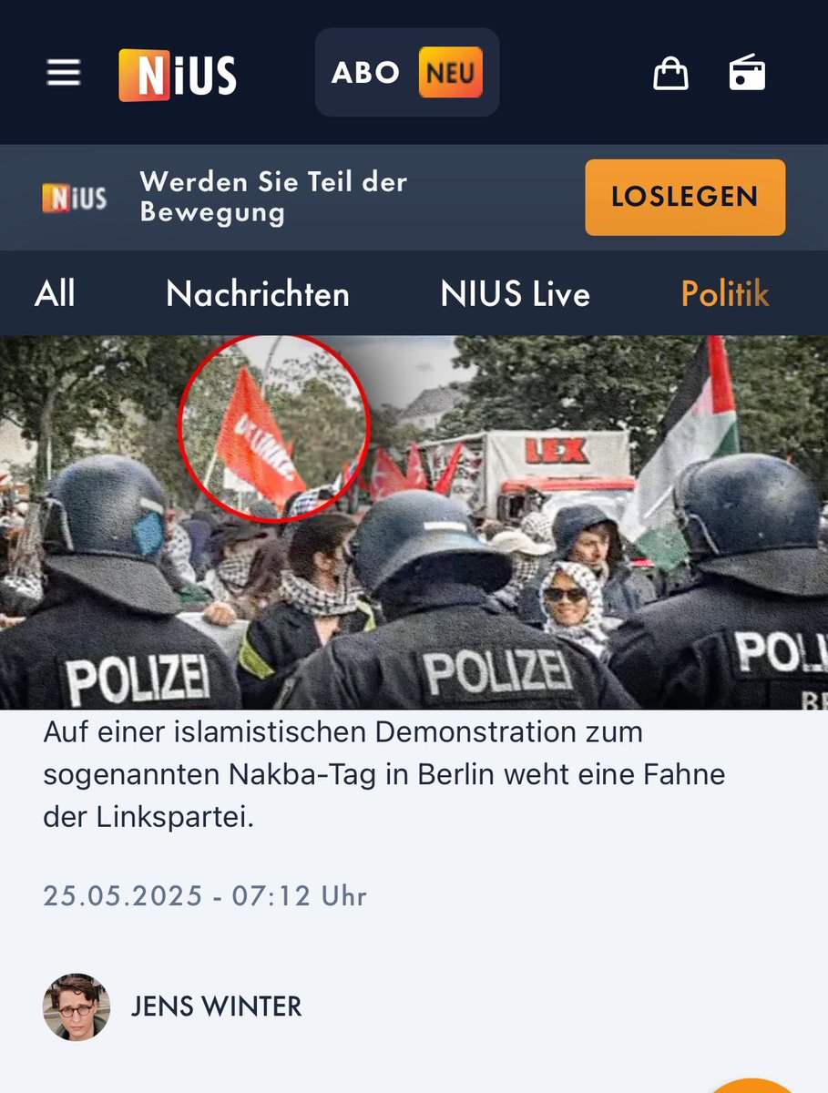 Im April noch Taz, im Mai schon NIUS. Die antideutsche Pipeline nach rechts läuft.