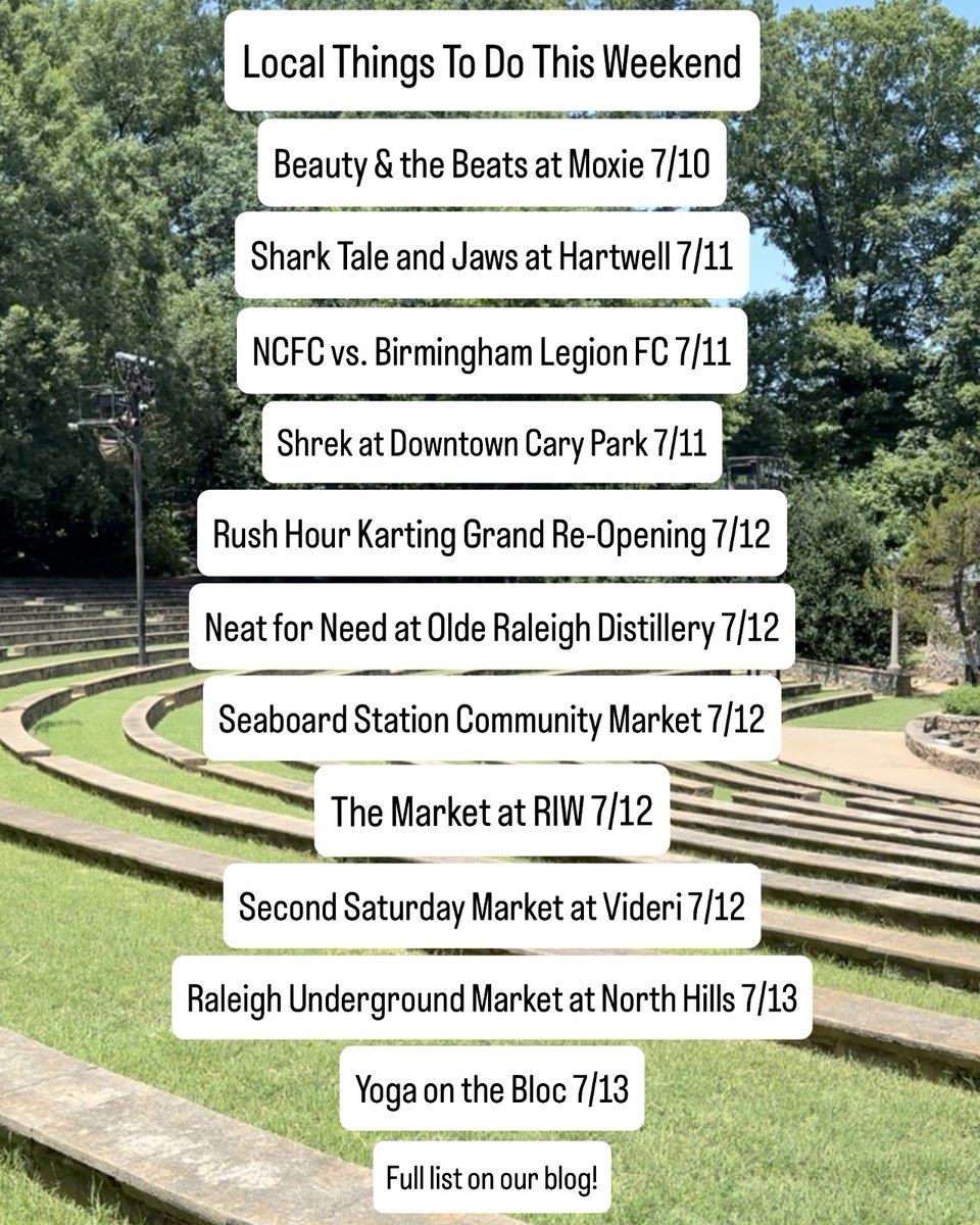 ShopLocRaleigh's tweet image. From outdoor movie nights to pop-up markets, there are plenty of things to do around Raleigh this weekend.😎 Share this with your crew and make plans to show some local love this weekend!💙
Find the full list on our blog shoplocalraleigh.org/article_type/l…