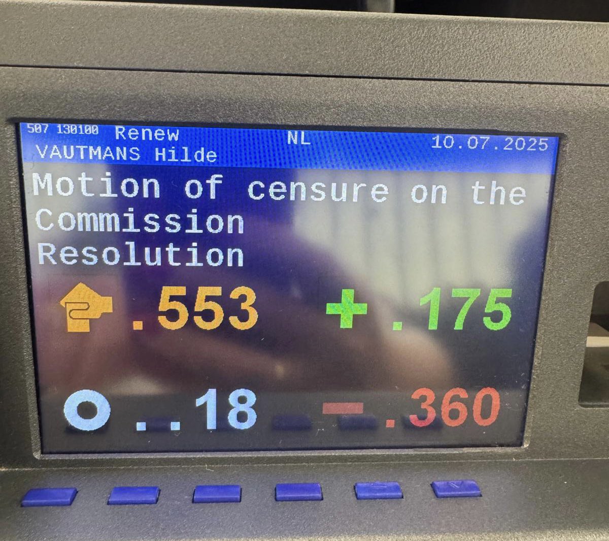 hildevautmans's tweet image. De motie van wantrouwen tegen Ursula von der Leyen is verworpen. Nu terug aan het werk. Waar het echt over moet gaan: minder regulitis, meer koopkracht en bouwen aan een sterke Europese defensie om onze welvaart te beschermen. 🇪🇺