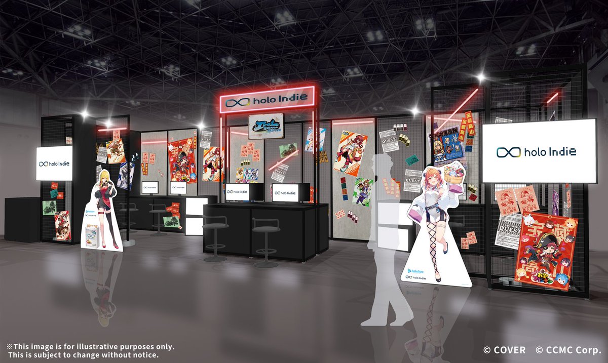 holoindie_ccmc's tweet image. ✨️#BitSummit Booth Design Reveal✨️

This year, the #holoindie booth is a game center inspired by Kowloon Walled City🐲

We've lined up games with a versus theme💨

And don't miss the must-see life-sized panels of our ambassadors, featuring new illustrations👀

#holoindie…