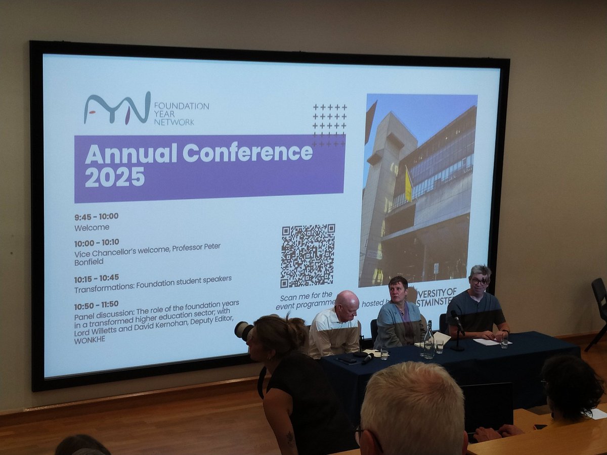 Steve Faulkner (@stevefaulkner19) on Twitter photo An interesting panel discussion on foundation years for the future, with Lord Willetts and David Kernohan <a href="/Wonkhe/">Wonkhe</a> #FYNAC25 <a href="/foundationyear1/">Foundation Year Network</a> <a href="/UniWestminster/">University of Westminster</a> An interesting panel discussion on foundation years for the future, with Lord Willetts and David Kernohan <a href="/Wonkhe/">Wonkhe</a> #FYNAC25 <a href="/foundationyear1/">Foundation Year Network</a> <a href="/UniWestminster/">University of Westminster</a>