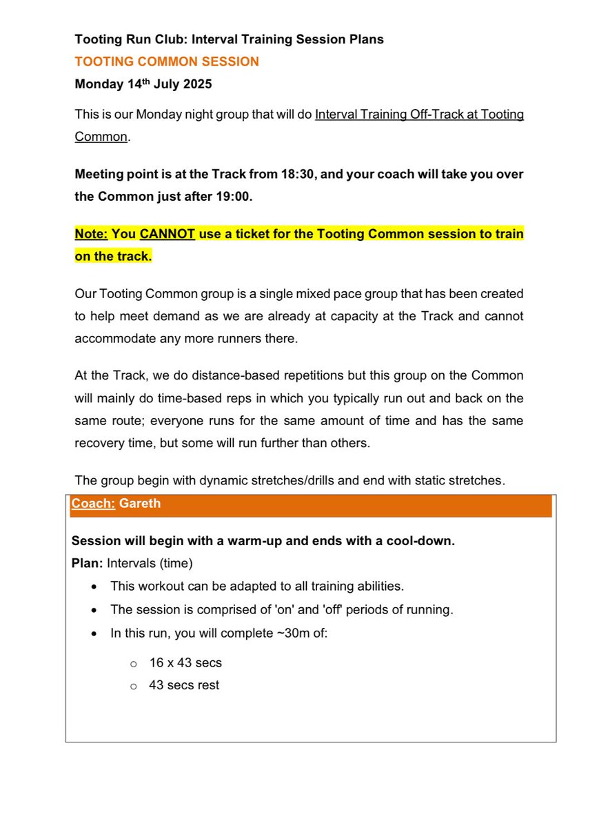 TootingRunClub's tweet image. ☀️ Here are the plans for next Monday

☀️ Tickets available 10am tomorrow

☀️ Don&apos;t forget suncream, hats and water!

💚❤️💙💛🌳