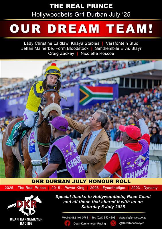#HollywoodbetsDurbanJuly 2025 Champion 🥇 The Real Prince !
Thank you to everyone for all your kind wishes!!