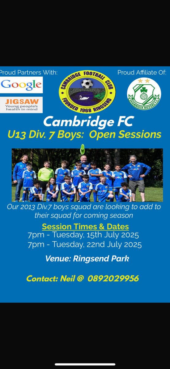 U13 Open Session ⚽️🔵