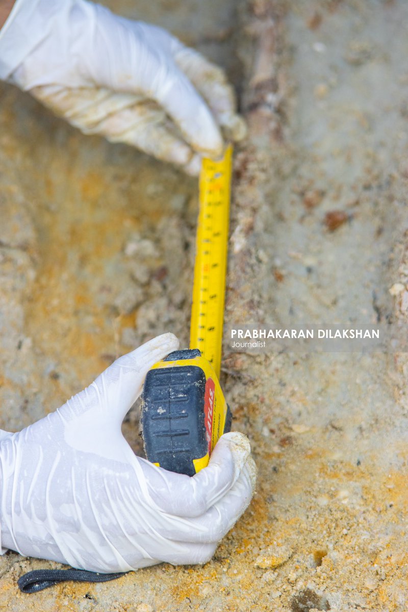 Prabhakaranlk's tweet image. The second phase of excavations at the Chemmani human mass grave. has been temporarily suspended and is scheduled to resume on the 21st of this month.
A total of 65 human skeletal remains have been identified and fully excavated during the first and second phases