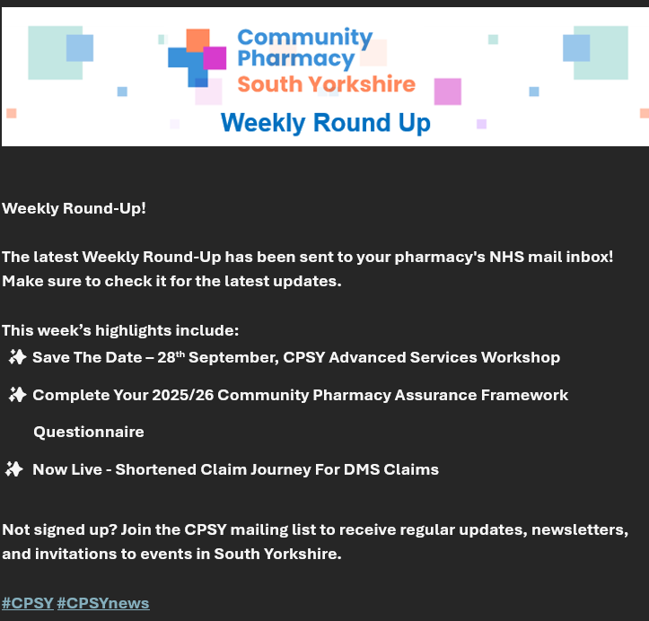 Community Pharmacy South Yorkshire tweet media