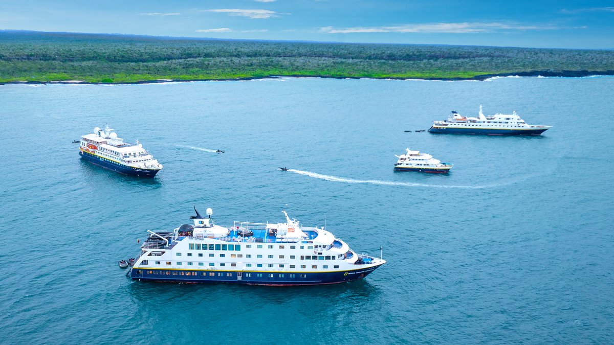 Dave Monk (@shipmonk) on Twitter photo Four <a href="/LindbladExp/">Lindblad Expeditions</a> ships have come together for the first time to welcome two new additions to the fleet. Nat Geo Islander II and Nat Geo Endeavour II turned up for the naming in the Galapagos of 48-passenger Nat Geo Gemini and the tiny 16-guest Nat Geo Delfina. Four <a href="/LindbladExp/">Lindblad Expeditions</a> ships have come together for the first time to welcome two new additions to the fleet. Nat Geo Islander II and Nat Geo Endeavour II turned up for the naming in the Galapagos of 48-passenger Nat Geo Gemini and the tiny 16-guest Nat Geo Delfina.