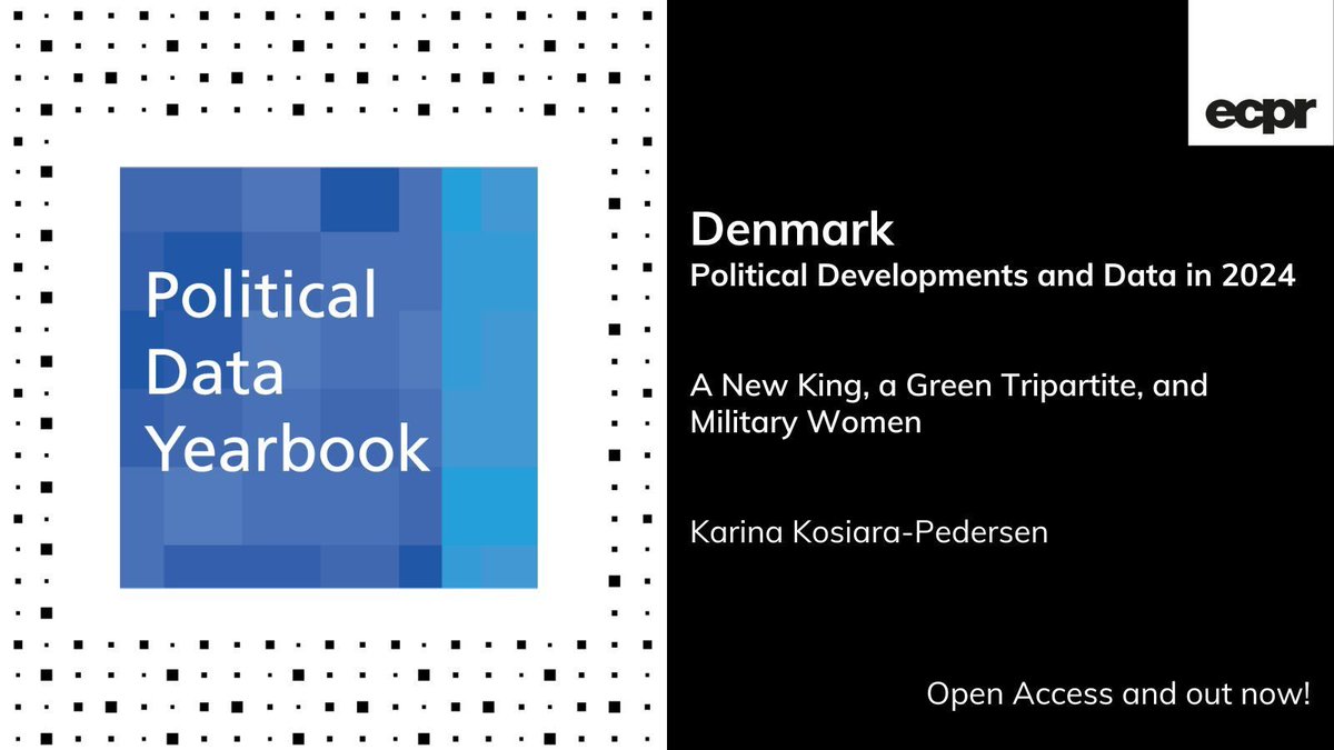 Political Data Yearbook (@pdyearbook) on Twitter photo 🆕 #Denmark #PoliticalData
2024 saw the Queen's abdication, political fragmentation in the EP, defence and climate initiatives, new ministries, and preparations for Denmark's 2025 EU chairmanship amid global challenges, writes <a href="/KarinaKosPed/">K. Kosiara-Pedersen</a>
✍️ buff.ly/SyE0tl8 #OA 🆕 #Denmark #PoliticalData
2024 saw the Queen's abdication, political fragmentation in the EP, defence and climate initiatives, new ministries, and preparations for Denmark's 2025 EU chairmanship amid global challenges, writes <a href="/KarinaKosPed/">K. Kosiara-Pedersen</a>
✍️ buff.ly/SyE0tl8 #OA
