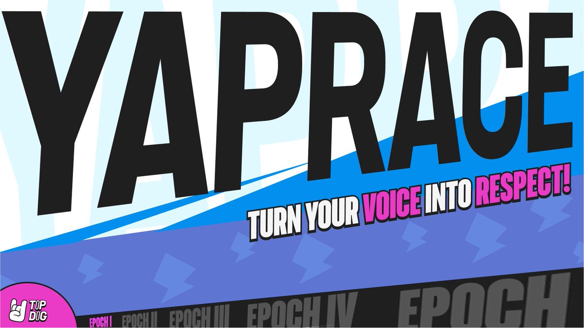 For the first time on Hyperliquid, you're being rewarded for helping grow the project - and anyone can join.

YAPRACE is a multi-epoch campaign built to reward our loudest and most impactful supporters with 5% of total RESPECT Points for driving attention to TopDog on X. It’s a