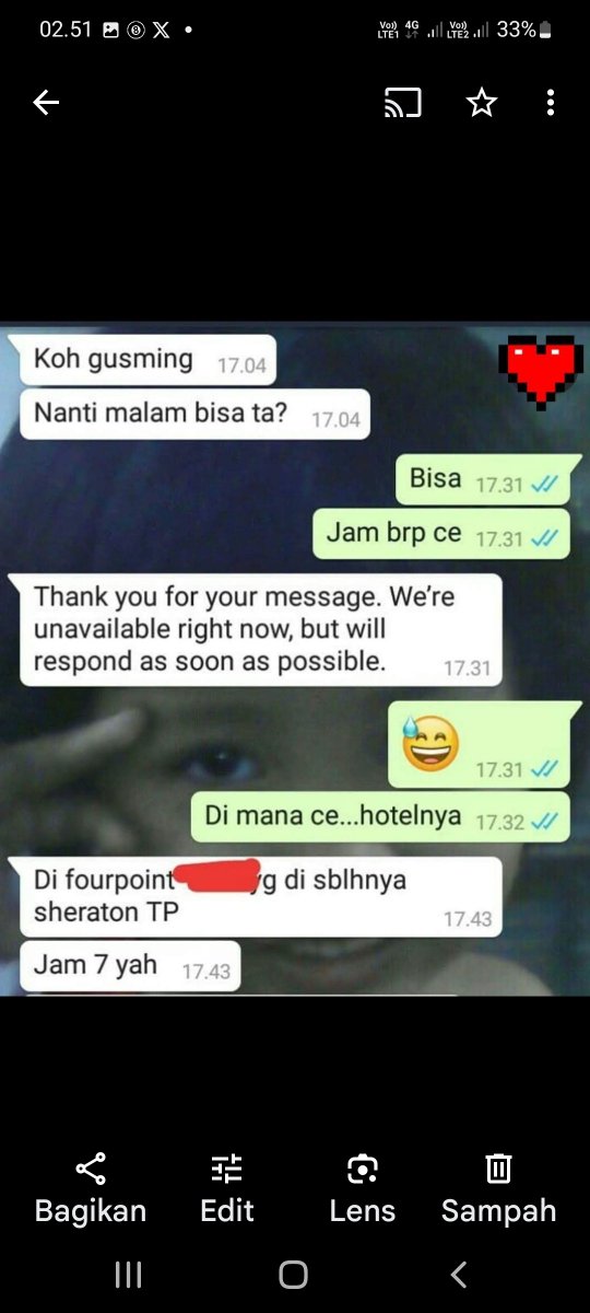 gusming81's tweet photo. Sisa kemarin malam ama cece jakarta...
Ini udah yg ke 4x pijat tantra.
Cece yg satu ini hoby pijat sensual banget..
Yuk giliran anda #wanita
Pijat tantra yg sesungguhnya...
Rsakn dan nikmati getaran tanganku yg kluar hw hangat bgaikn sauna...
Dgn servis Lidah Naga dan totok V.... https://t.co/7B2BPOb7WV