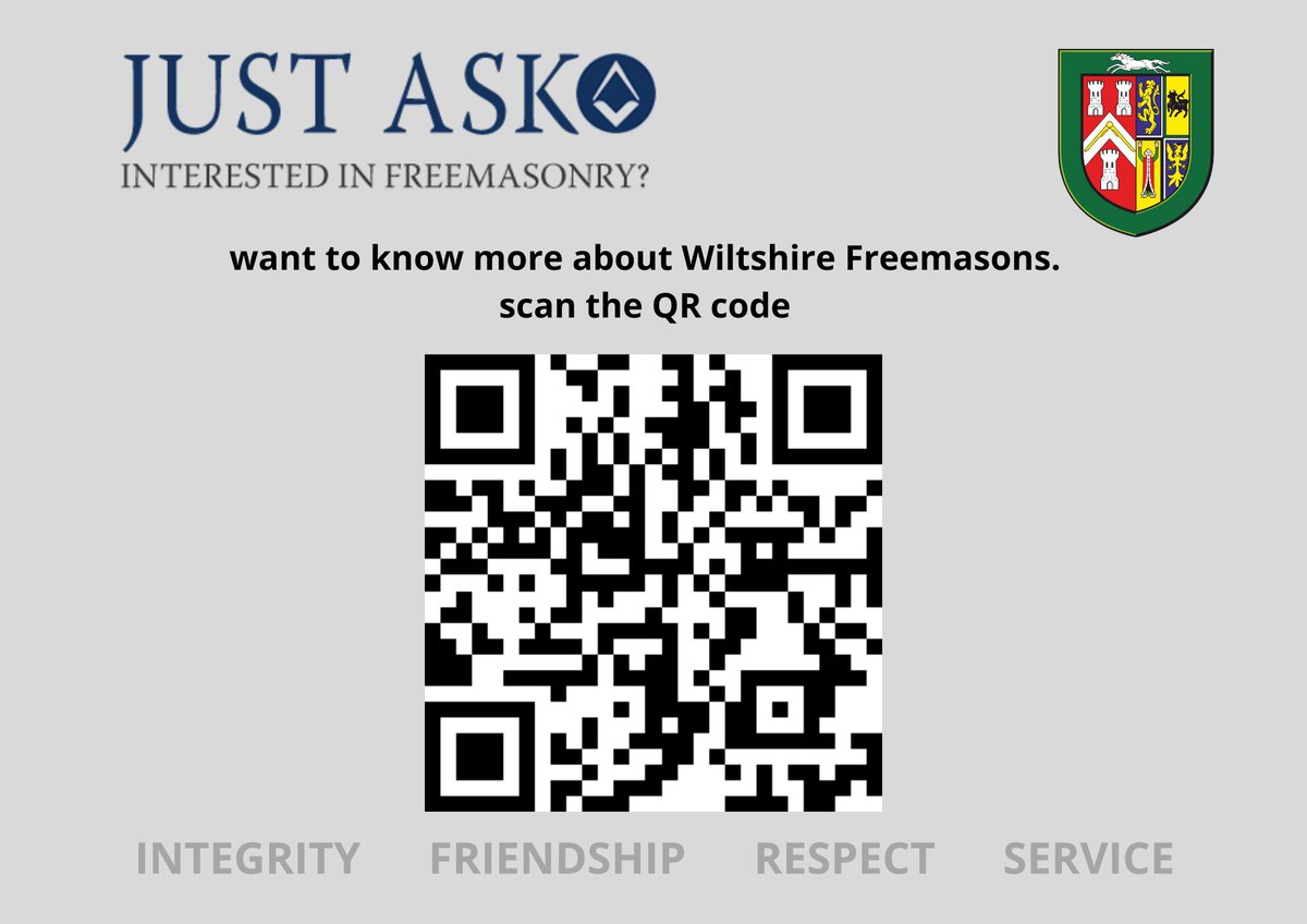If you're an unattached Freemason living in Wiltshire and looking to join a Lodge closer to home we would be pleased to talk with you.  Scan the QR code or email Colin: membership@wiltshirefreemasons.org.uk <a href="/pgm_pglwilts/">ProvGMWiltshire</a>