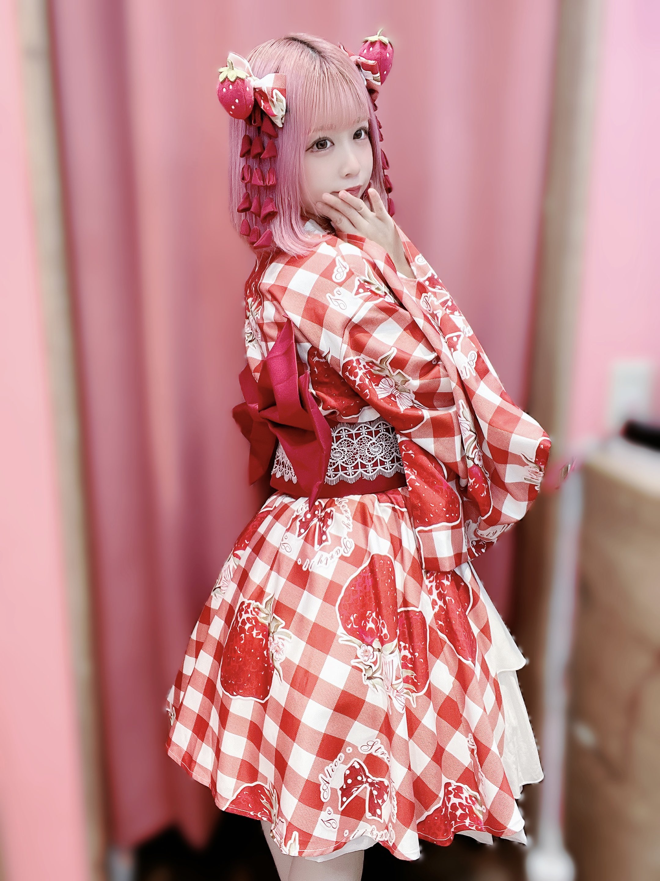 (専用)ToAlice いちご浴衣シリーズ ピンク色4点セット　姫ギャル ToAlice いちご浴衣シリーズ ピンク色4点セット 姫ギャル