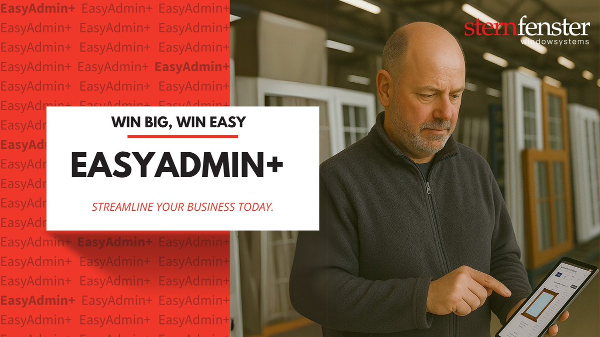 Is excessive paperwork hampering your progress?

From quotes and orders, to brochures and delivery-tracking, EasyAdmin+ gives you the tools to streamline your entire sales process for maximum efficiency.

ow.ly/EVXN50WiVJs

#Sternfenster #EasyAdmin+ #businesstool
