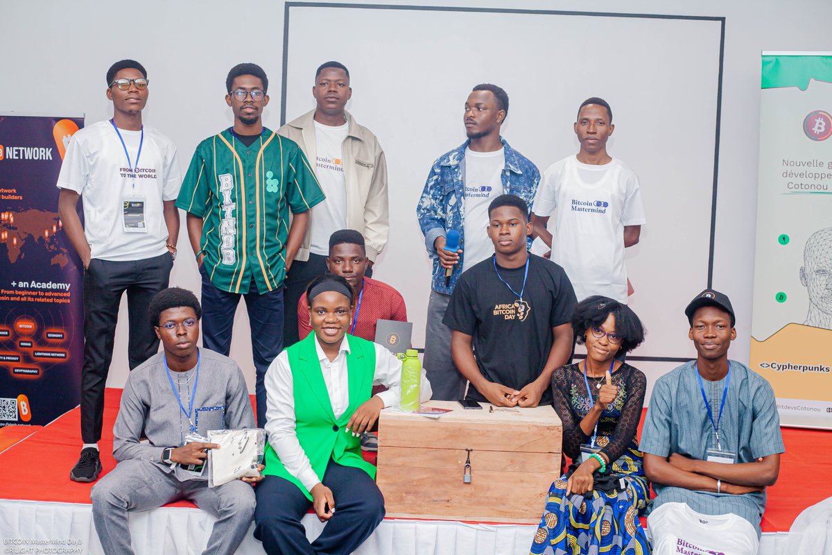 Geneviève HOUESSOU (@genevievetech) on Twitter photo We won the treasure hunt at BMM2025! 🏆🥳😇
Teamwork, speed & Bitcoin knowledge paid off! ⚡💪
Huge thanks to the organizers and partners <a href="/btcmastermind_/">BITCOIN MASTERMIND</a> , <a href="/BitcoinBenin/">₿itcoin ₿enin 🇧🇯</a> , <a href="/TrezorAcademy/">Trezor Academy</a> , <a href="/IZIchange/">IZICHANGE</a> . We won the treasure hunt at BMM2025! 🏆🥳😇
Teamwork, speed & Bitcoin knowledge paid off! ⚡💪
Huge thanks to the organizers and partners <a href="/btcmastermind_/">BITCOIN MASTERMIND</a> , <a href="/BitcoinBenin/">₿itcoin ₿enin 🇧🇯</a> , <a href="/TrezorAcademy/">Trezor Academy</a> , <a href="/IZIchange/">IZICHANGE</a> .