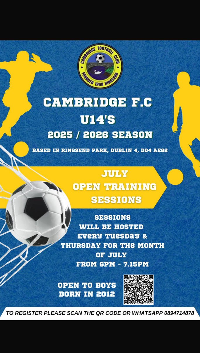 U14s Open Training ⚽️🔵