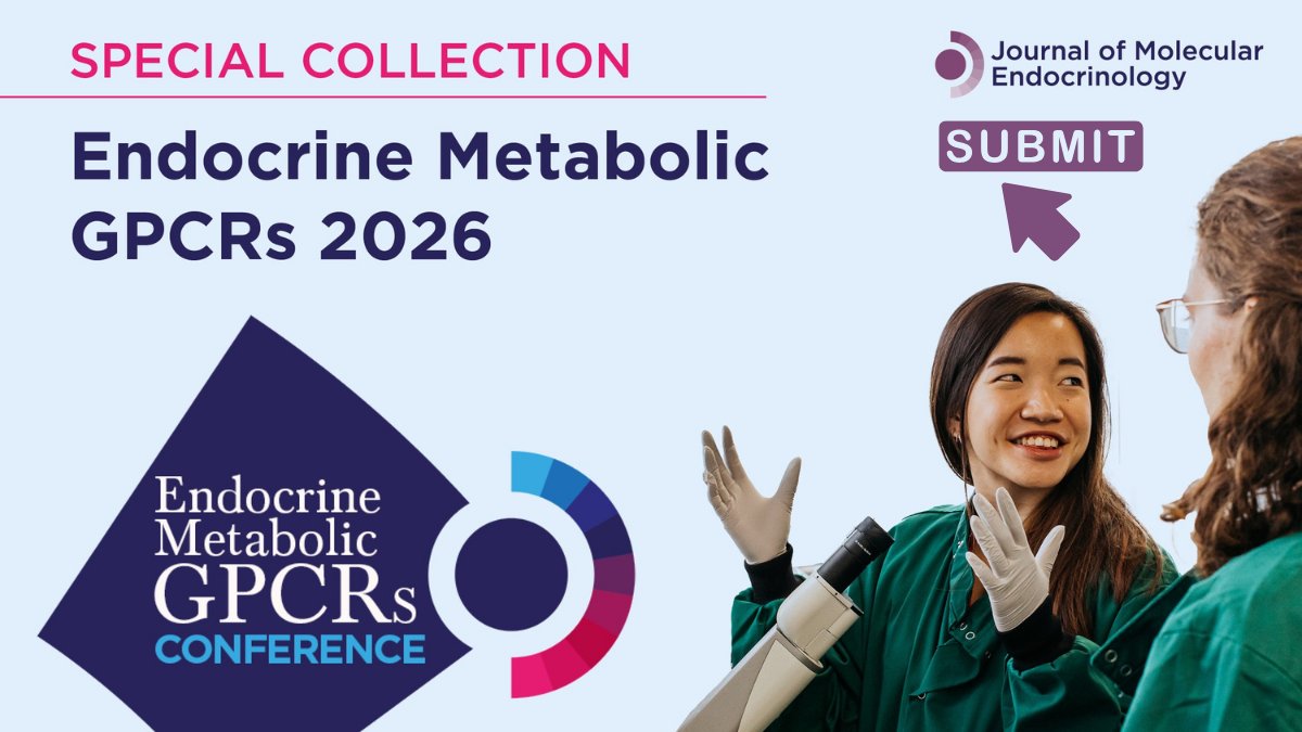 Journal of Molecular Endocrinology (@jmolendo) on Twitter photo We’re partnering with <a href="/Soc_Endo/">Society for Endo</a> endorsed event, Endocrine Metabolic GPCRs, to host a Special Collection on advances in GPCR biology.
Original research & reviews from speakers/delegates welcome.
💥Submit for 10% off registration
📧For queries/submissions: jme@bioscientifica.com We’re partnering with <a href="/Soc_Endo/">Society for Endo</a> endorsed event, Endocrine Metabolic GPCRs, to host a Special Collection on advances in GPCR biology.
Original research & reviews from speakers/delegates welcome.
💥Submit for 10% off registration
📧For queries/submissions: jme@bioscientifica.com
