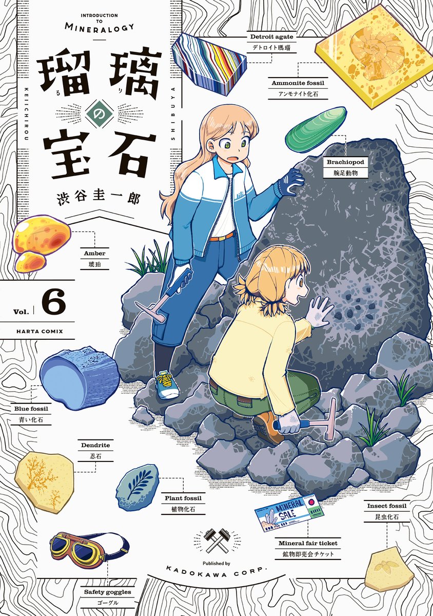【7月15日発売】
『瑠璃の宝石』6 著・渋谷圭一郎
想像してみて? 「生きもの」が「石」になるまでの時間。
古生物研の学生・笹屋夏樹に導かれ、ルリたちは化石発掘の現場に立ち会うことに--。
📺TVアニメも絶賛放送中💎
話題の鉱物採集アドベンチャー、第6巻は「化石採集編」‼️