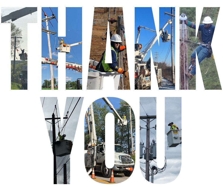 Through summer's heat &amp; winter's cold, our dedicated crews work 24/7 to keep your power flowing. On #LineworkerAppreciationDay &amp; every day, we're sharing our heartfelt gratitude for these hard workers &amp; their unwavering commitment to our customers &amp; communities #ThankALineworker