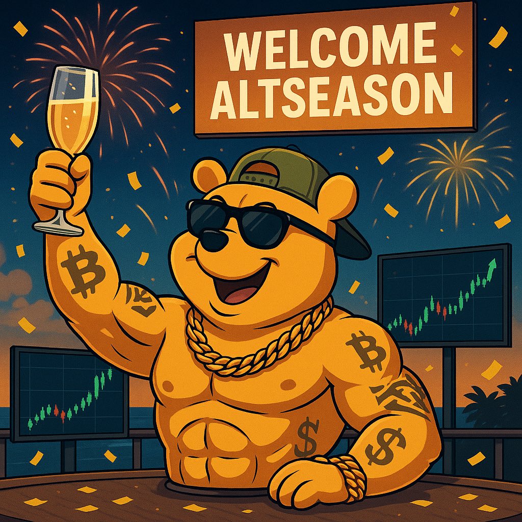 FariaMenchio's tweet photo. ALTSEASON HAS ARRIVED 🚀🔥

@POOH Capitalist already popped the champagne.
Charts are exploding, confetti’s in the air…
And you? Still waiting to buy?

🍾 WELCOME ALTSEASON

@poohmoneyHQ @pooh_ai16 @Nssn1314 @toughtimes8585 @rv_batth 
#PoohToTheMoon #Altseason2025 #BuyNowOrCryLater #CryptoCelebration #MemeCoinMomentum #BullRunVibes