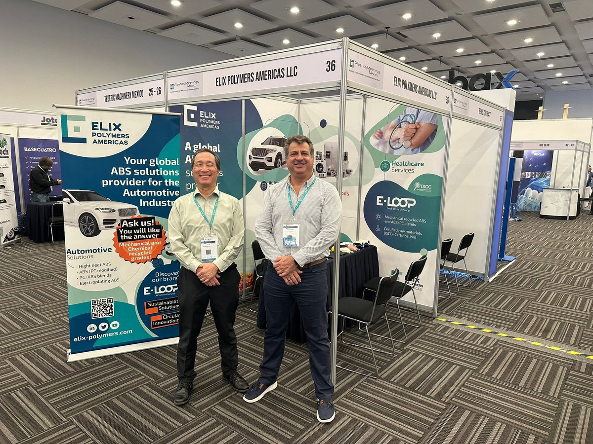 ¡Nuestro equipo de ELIX Polymers Americas ya está en #PlasticsMeetings25, uno de los eventos más importantes del #plástico en México y Latinoamérica! 

Te esperamos en nuestro stand 36 para presentarte nuestros materiales ABS y PC/ABS y crear soluciones más #sostenibles juntos 💚
