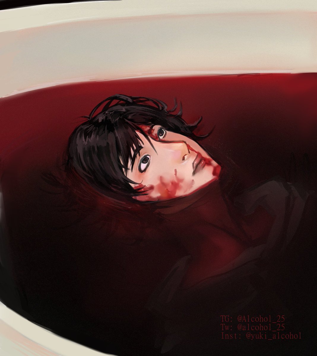 alcohol_25's tweet photo. It's been a long time since I've done a cry of fear painting, but I finally have time to paint.

#CryOfFear #CryoffearSimon #simonhenriksson #Art #blood 
"But I think I'm a fool ,try to breathe underwater" https://t.co/cVhl8js0jE