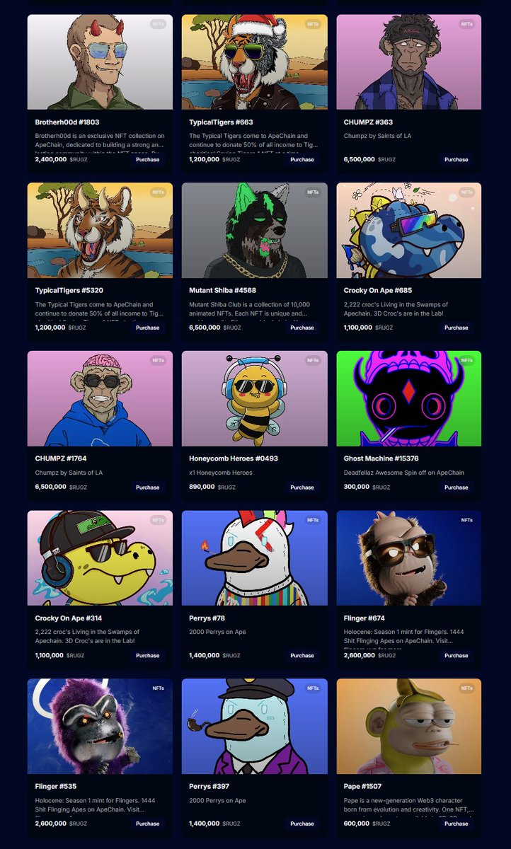 DŌRUZU 🍡🦍 (@dollzonape) on Twitter photo GM Doruzu! 🍡
Dollz Store is open and packed with <a href="/ApeChainHUB/">ApeChainHUB</a> NFTs! (link in bio for DollzWorld)
<a href="/chumpzonape/">ChumpzOnApe</a>
<a href="/h00dofficial/">Brotherh00d</a>
<a href="/froglings/">FroGlings</a>
<a href="/MutantShibaClub/">Mutant Shiba Club</a>
<a href="/PapeFamily/">Pape</a>
<a href="/GM_DFZ/">GHOST MACHINE</a>
<a href="/w00lfs/">w00lfs</a>
<a href="/TypicalTigerNFT/">Typical Tigers 🐯</a>
<a href="/Crocky_on_Ape/">Crocky</a>
<a href="/PerrysOnApe/">Perrys</a>
<a href="/villainslarge/">Villains at Large</a>
<a href="/NekitoNFT/">NEKITO 😼</a> GM Doruzu! 🍡
Dollz Store is open and packed with <a href="/ApeChainHUB/">ApeChainHUB</a> NFTs! (link in bio for DollzWorld)
<a href="/chumpzonape/">ChumpzOnApe</a>
<a href="/h00dofficial/">Brotherh00d</a>
<a href="/froglings/">FroGlings</a>
<a href="/MutantShibaClub/">Mutant Shiba Club</a>
<a href="/PapeFamily/">Pape</a>
<a href="/GM_DFZ/">GHOST MACHINE</a>
<a href="/w00lfs/">w00lfs</a>
<a href="/TypicalTigerNFT/">Typical Tigers 🐯</a>
<a href="/Crocky_on_Ape/">Crocky</a>
<a href="/PerrysOnApe/">Perrys</a>
<a href="/villainslarge/">Villains at Large</a>
<a href="/NekitoNFT/">NEKITO 😼</a>