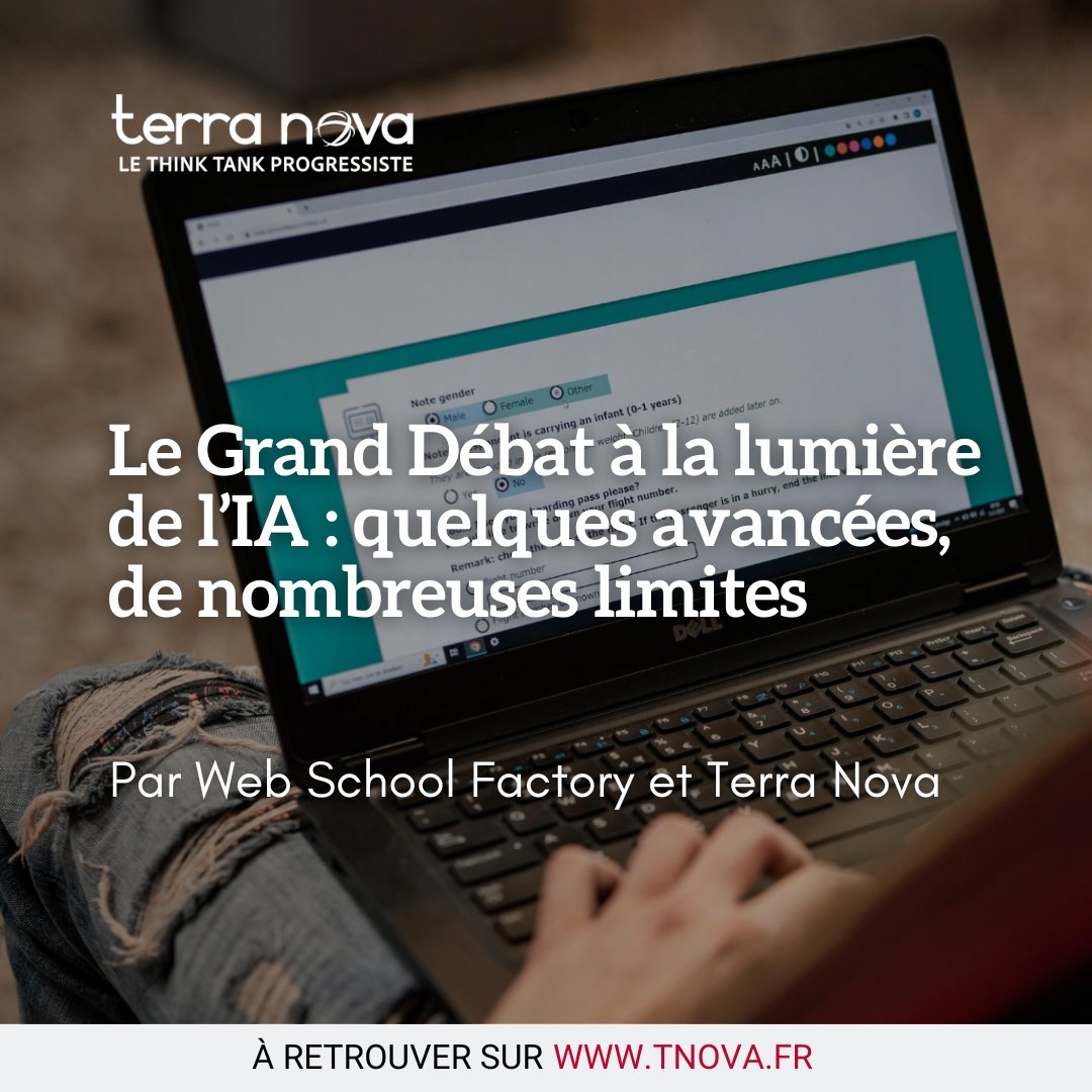 _Terra_Nova's tweet image. 🧠🏛️ Et si l'IA pouvait nous permettre de révéler ce que disent les 2 millions de contributions du Grand Débat ?
👉 4 étudiants de la Web School Factory nous dévoilent dans un nouveau rapport ce que le Grand Débat nous dit et ce qu’il ne nous dit pas : tnova.fr/democratie/nou…