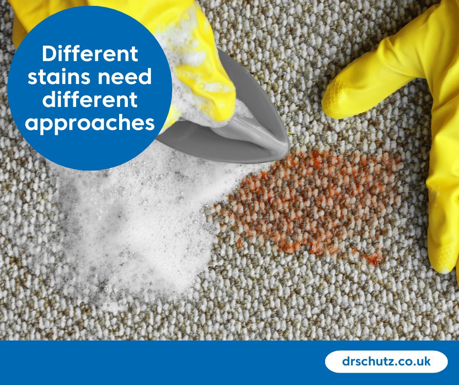 Last week, we looked at how to react when a stain first happens. This week, let’s talk about what you’re using to clean it.

> Oil-based? Try Elatex

> Pet accidents? Go for Fresh Up 2-in-1

> Bigger clean-up job? Concentrated Carpet Cleaner

drschutz.co.uk/remove-stubbor…