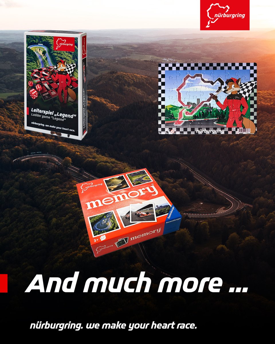 🚦Green light for the summer holidays! ☀️🏁

👨‍👩‍👧‍👦 Laugh and play together - whether here at the Ring, on the road or at home!

Get ready for the summer - with cool caps, shirts and sunglasses for outside and exciting games such as the ladder game and memory for the whole family!