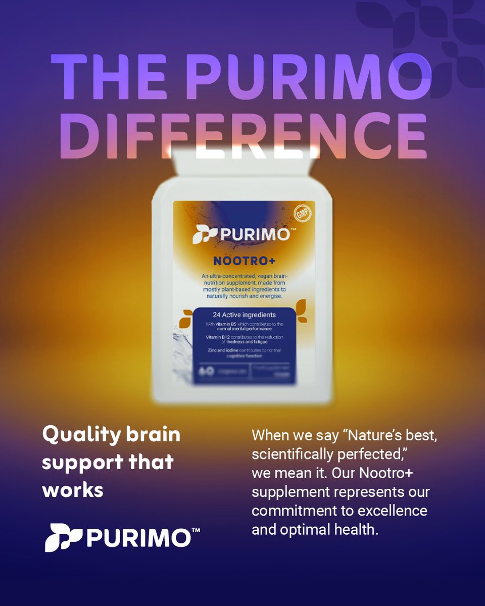 PurimoSupps's tweet image. Your brain deserves the best care every day. Give it a head start with Purimo Nootro+. Quality brain support that works. 15% off using code META15!

purimosupplements.com/product/nootro…

#Nootropic #NaturalSupplements #NootropicStack #Supplements #CognitiveBiohacking