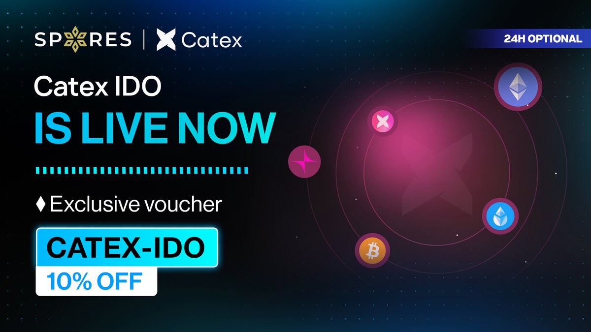 📣 <a href="/Catex_Fi/">Catex</a>  IDO IS NOW LIVE ON SPORES LAUNCHPAD

An advanced decentralized exchange (DEX) and liquidity marketplace built on Unichain - Catex:

🎖 A product of DefiiZoo with all time metrics: $19.43M Total Value Locked, $24.16B Total Volume, 12+ Networks
🎖 Built on Uniswap V4