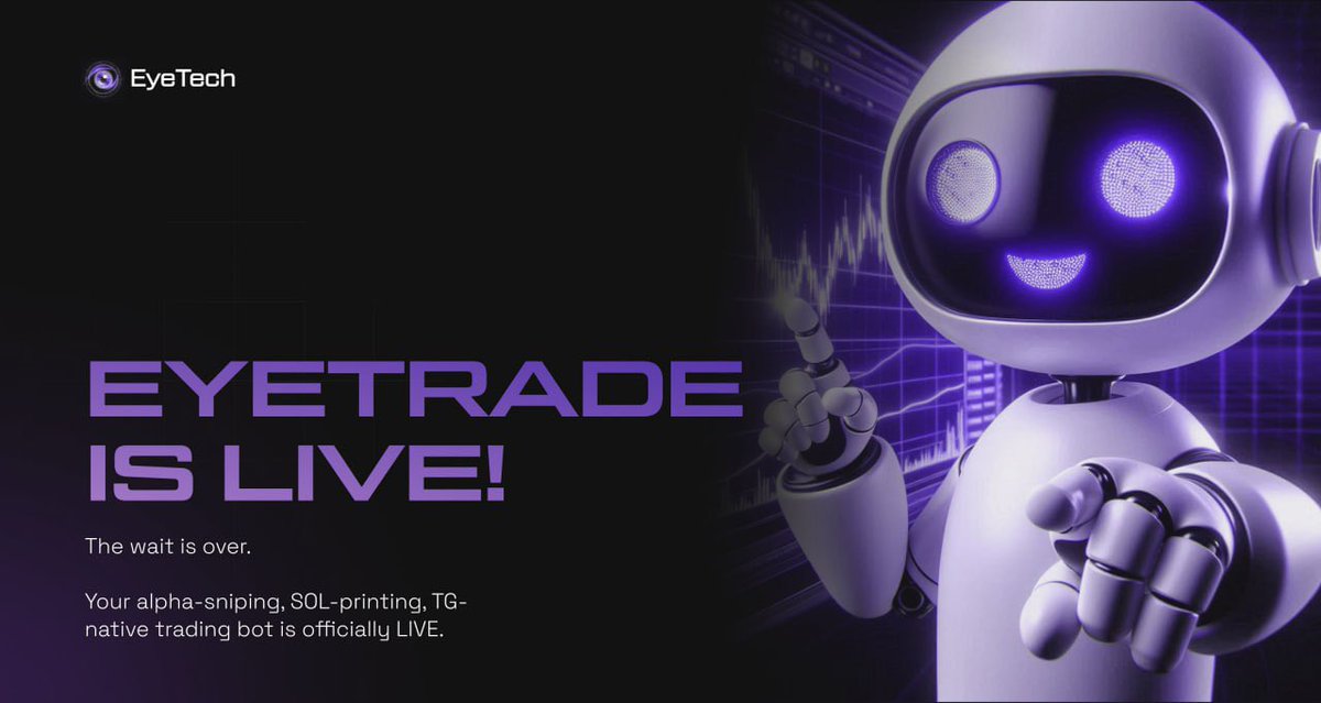 <a href="/Altsteinn/">💎ALTSTEIN TRADE💎</a> No matter the age, all should check out EyeTrade! 

#EyeTrade by <a href="/EyeTechX/">EyeTech</a> is a simple, intuitive Telegram bot that makes crypto trading easy for everyone — no experience needed. Trade anytime, anywhere, powered by $EYE.
Fast. Easy. For all.

🤖 Trade here: