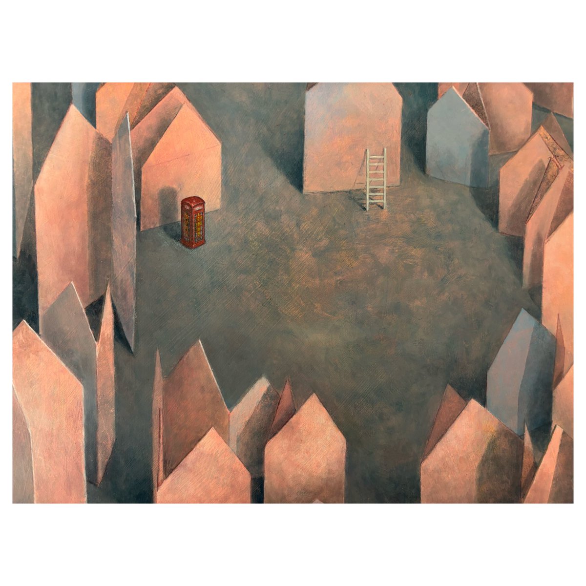 ‘This Mortal City’ oil on panel 100x100 cm  #art