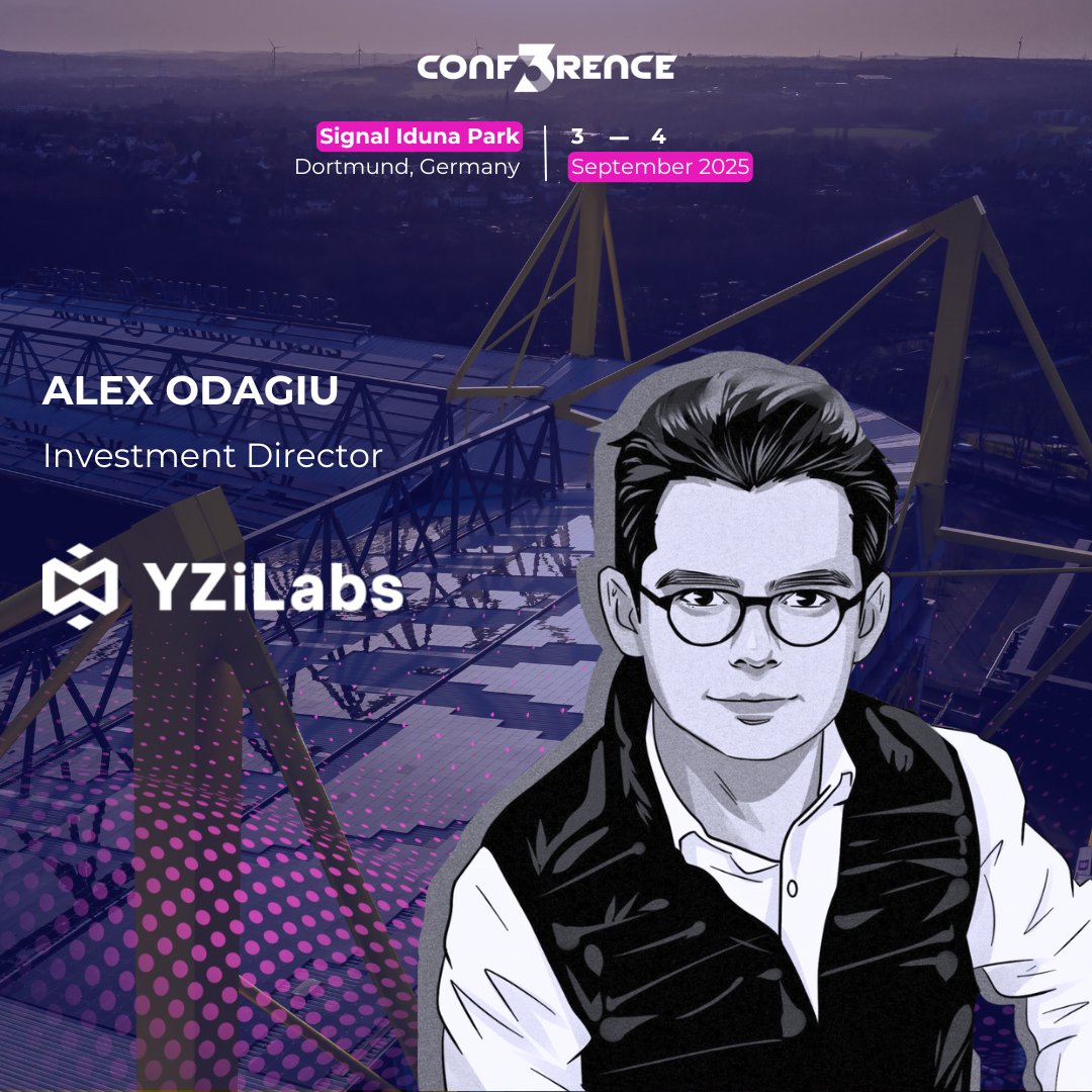 Alex Odagiu (<a href="/odagius/">Alex</a>), Investment Director at <a href="/yzilabs/">YZi Labs</a>, is joining CONF3RENCE 2025.

From Goldman Sachs to #Web3, Alex brings deep expertise in strategic investments across tokens and equity.

Catch him in Dortmund.