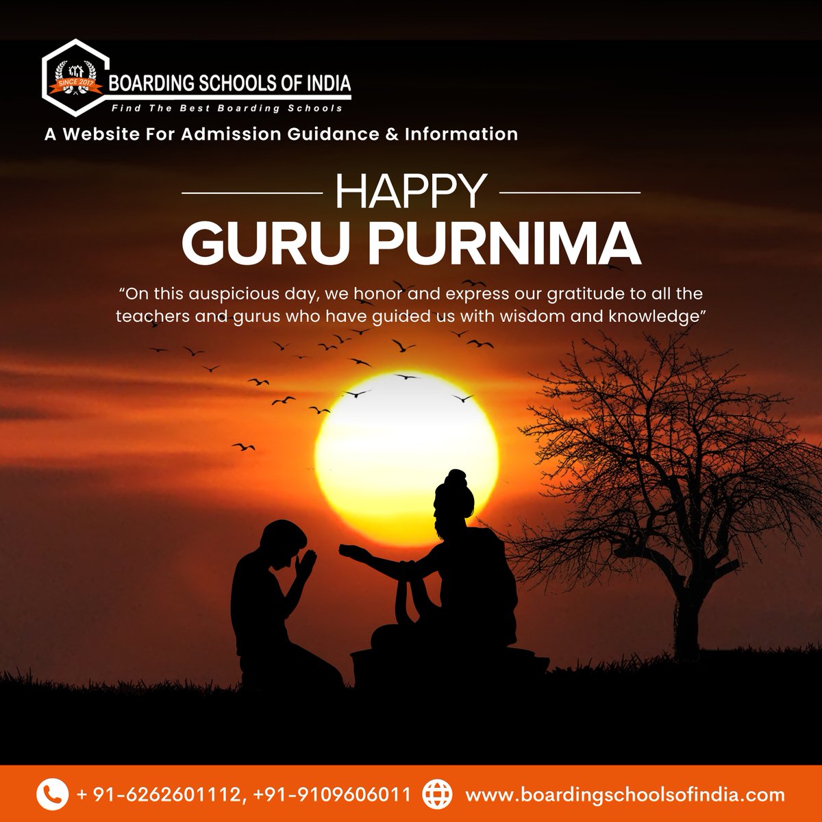 This #GuruPurnima, we thank the teachers who guide children every day — not just in subjects, but in life.

At Boarding Schools of India, we celebrate all the mentors shaping young futures with patience and care.🙏

#ThankYouTeachers  #BoardingSchools #IndianEducation