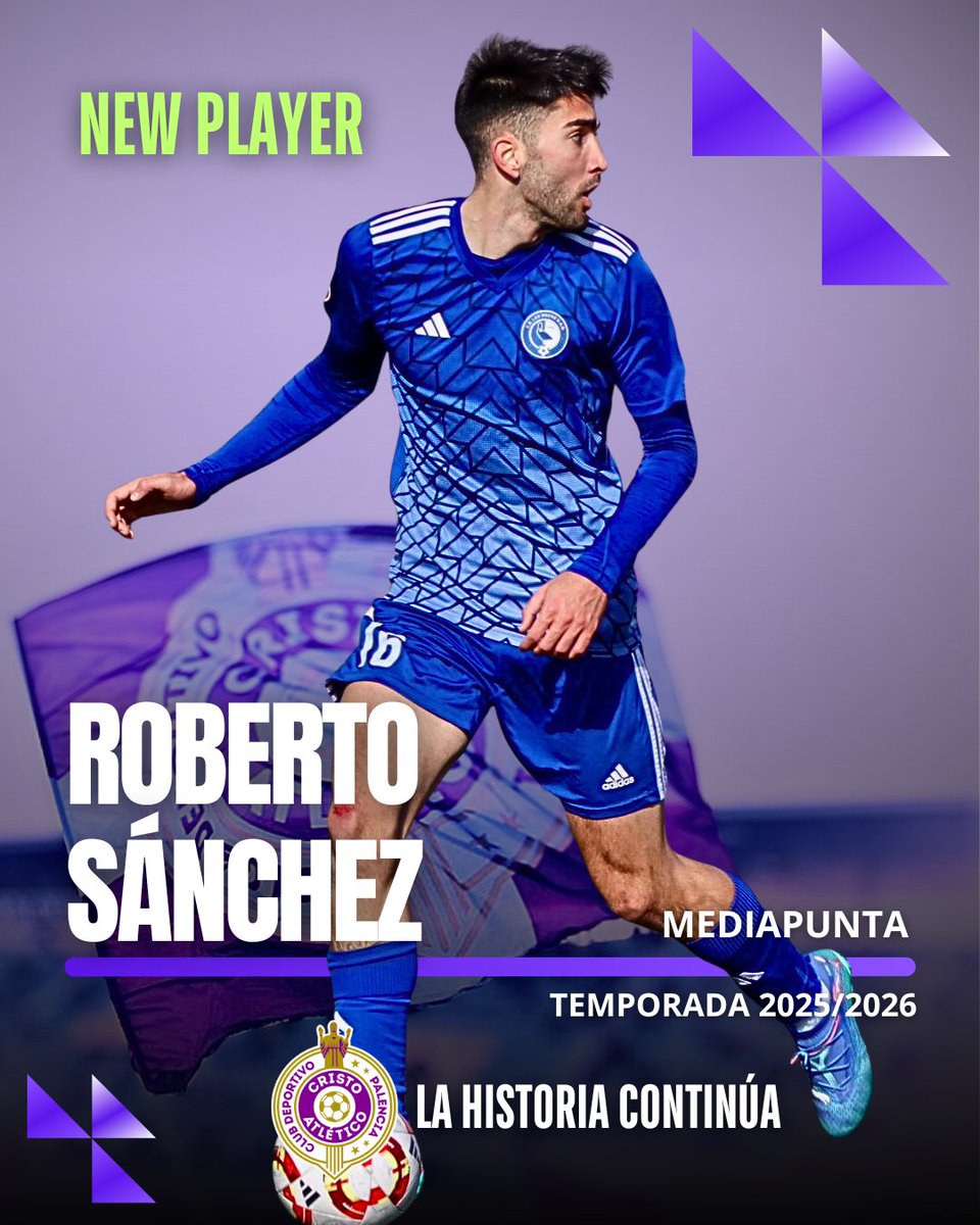 ⚽️ＰＬΛＮＴＩＬＬΛ ２５／２６
📝ＦＩＣＨΛＪΞ

Roberto Sánchez (24 años) se incorpora al equipo.

Jugador polivalente que actúa de media punta y puede adaptarse a ambas bandas, buen manejo de balón con ambas piernas.

🍀Bienvenido y mucha suerte Roberto
#lahistoriacontinua 💜
