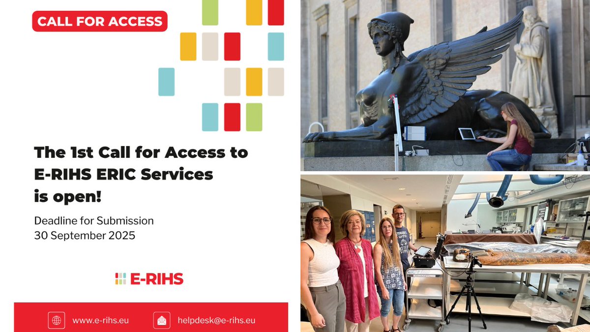 CENIM-CSIC (@csiccenim) on Twitter photo 🇪🇺 Abierta PRIMERA CONVOCATORIA a la infraestructura europea de investigación en Ciencia del Patrimonio @ErihsE #ERIC <a href="/ComisionEuropea/">Comisión Europea en España</a>
⚒️ Disponible tecnología de vanguardia, colecciones únicas y conocimiento experto
🧲 #CENIM <a href="/CSIC/">CSIC</a> <a href="/PaisPti/">PTI-PAIS: Patrimonio Abierto</a> nodo español
📨 Límite 30 sept 🇪🇺 Abierta PRIMERA CONVOCATORIA a la infraestructura europea de investigación en Ciencia del Patrimonio @ErihsE #ERIC <a href="/ComisionEuropea/">Comisión Europea en España</a>
⚒️ Disponible tecnología de vanguardia, colecciones únicas y conocimiento experto
🧲 #CENIM <a href="/CSIC/">CSIC</a> <a href="/PaisPti/">PTI-PAIS: Patrimonio Abierto</a> nodo español
📨 Límite 30 sept