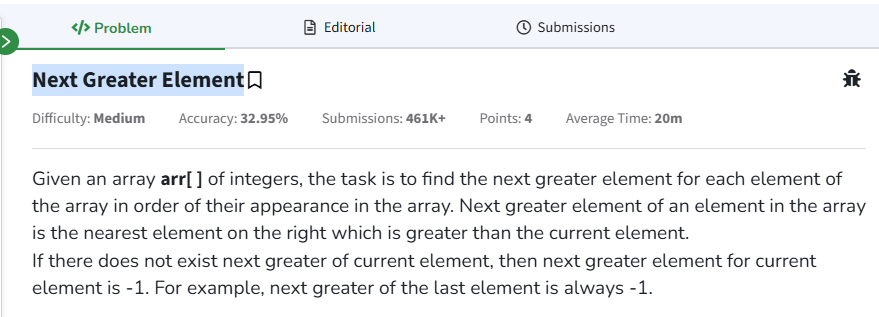 Sheetal Bajaj (@sheetal_11) on Twitter photo 🚀Day 101 of #gfg160 Challenge!
Solving problems from the GfG 160 Series !
🛠Solved Problem: "Next Greater Element".
Excited to continue this journey ➿🤞
<a href="/geeksforgeeks/">GeeksforGeeks</a>
#geekstreak2025 🚀Day 101 of #gfg160 Challenge!
Solving problems from the GfG 160 Series !
🛠Solved Problem: "Next Greater Element".
Excited to continue this journey ➿🤞
<a href="/geeksforgeeks/">GeeksforGeeks</a>
#geekstreak2025