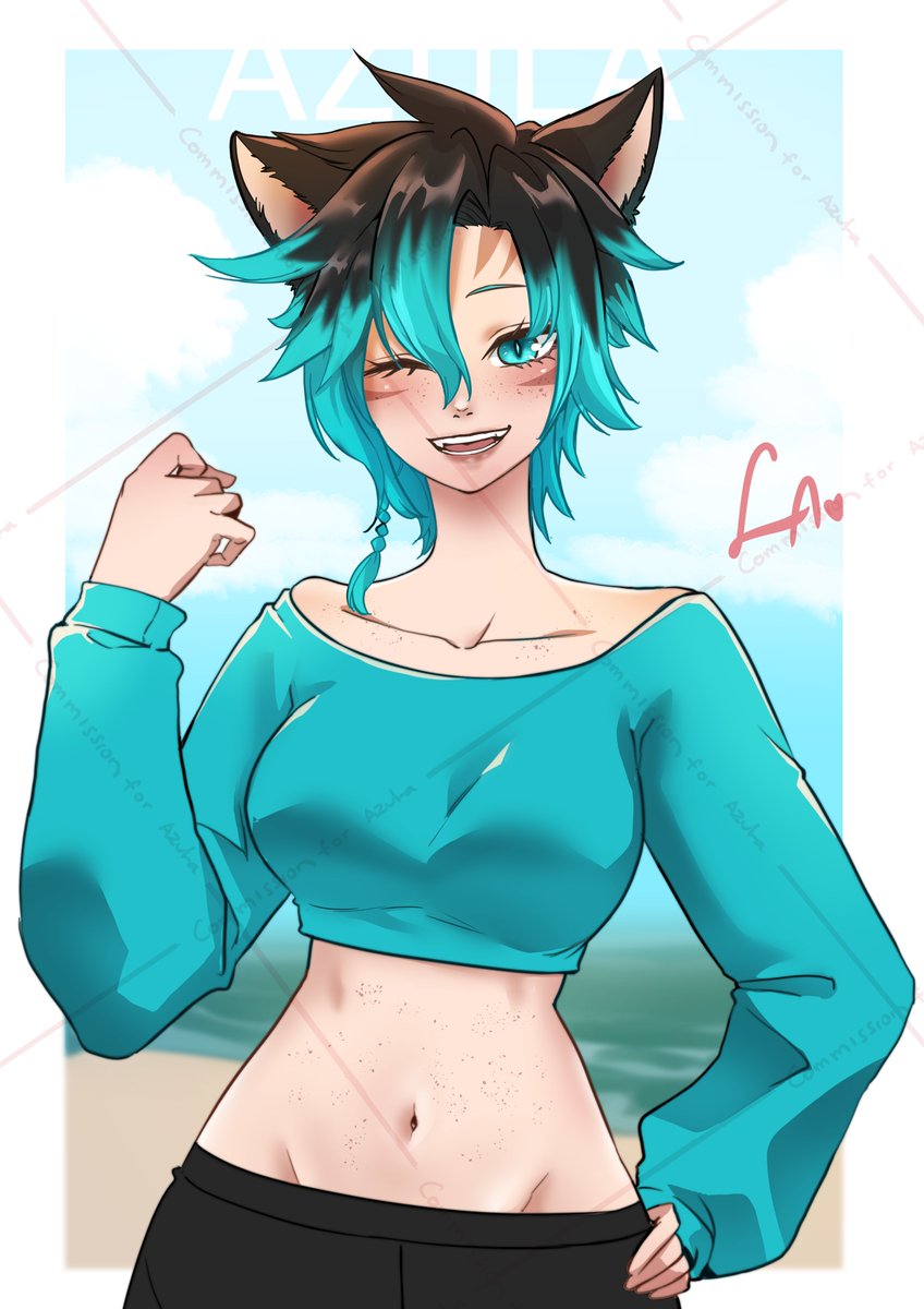 Commission for @/AzulaAkagane ~~

#commissionopen #commission #FFXIVART #FFXIV