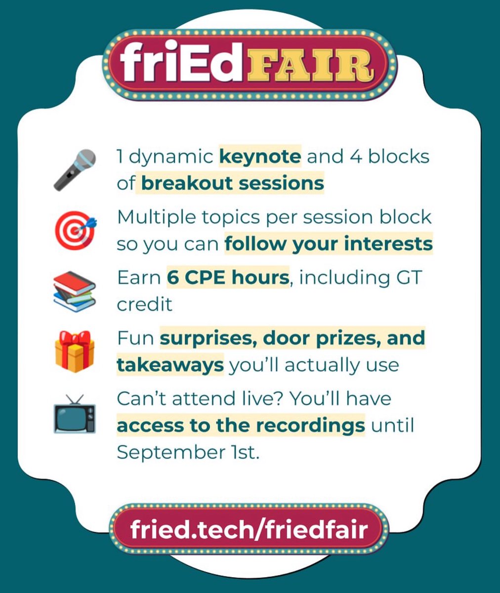 PHausEDU's tweet photo. Have you registered yet?!

friEdFair is stacked with awesome—from Amy Mayer’s keynote on AI to hands-on sessions with your favorite friEdTech faces. 

Plan your adventure and check out the full schedule here: https://t.co/pDqrJugP4i #friEdFair #friEdTech https://t.co/JzBMe3UAKH