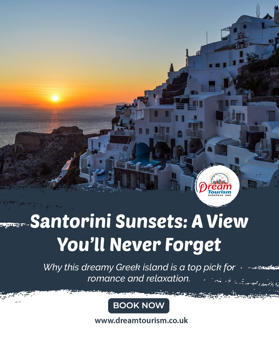 dreamtourismuk's tweet image. Santorini sunsets are something you remember for a lifetime. Plan your trip today with Dream Tourism UK.

Get started at dreamtourism.co.uk

#SantoriniEscape #DreamTourismUK #TravelNow #GreekIslandTrip