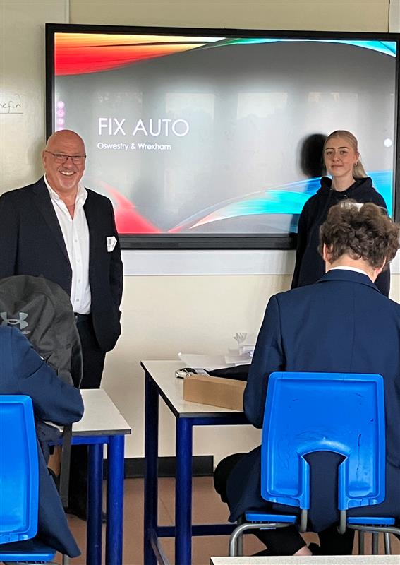 GyrfaCymru (@gyrfacymru) on Twitter photo Diolch yn fawr iawn i Richard ac Ashleigh o <a href="/FixAutoOswestry/">Fix Auto Oswestry</a> @FixAutoWrexham am ysbrydoli disgyblion Blwyddyn 9 <a href="/RhosnesniHigh/">Ysgol Rhosnesni</a> gyda gyrfaoedd mewn atgyweirio cerbydau 🚗
Diolch Ashleigh, prentis blwyddyn gyntaf, am rannu ei phrofiad a'i thaith hyfforddi yn y byd go iawn! Diolch yn fawr iawn i Richard ac Ashleigh o <a href="/FixAutoOswestry/">Fix Auto Oswestry</a> @FixAutoWrexham am ysbrydoli disgyblion Blwyddyn 9 <a href="/RhosnesniHigh/">Ysgol Rhosnesni</a> gyda gyrfaoedd mewn atgyweirio cerbydau 🚗
Diolch Ashleigh, prentis blwyddyn gyntaf, am rannu ei phrofiad a'i thaith hyfforddi yn y byd go iawn!
