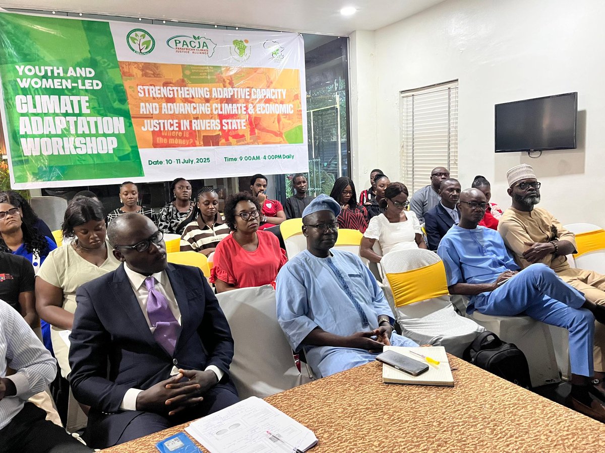 CSDevNet1's tweet image. ๐Day 1
NNC @CSDevNet1_Steve opens the #EmpoweringResilience workshop with a call to action on Youth & Women-Led Adaptation & Economic Justice.
A milestone for inclusive, climate-smart development in Rivers State. ๐ฑ๐ช
#ClimateJustice #RiversState #YouthLead #WomenInClimate