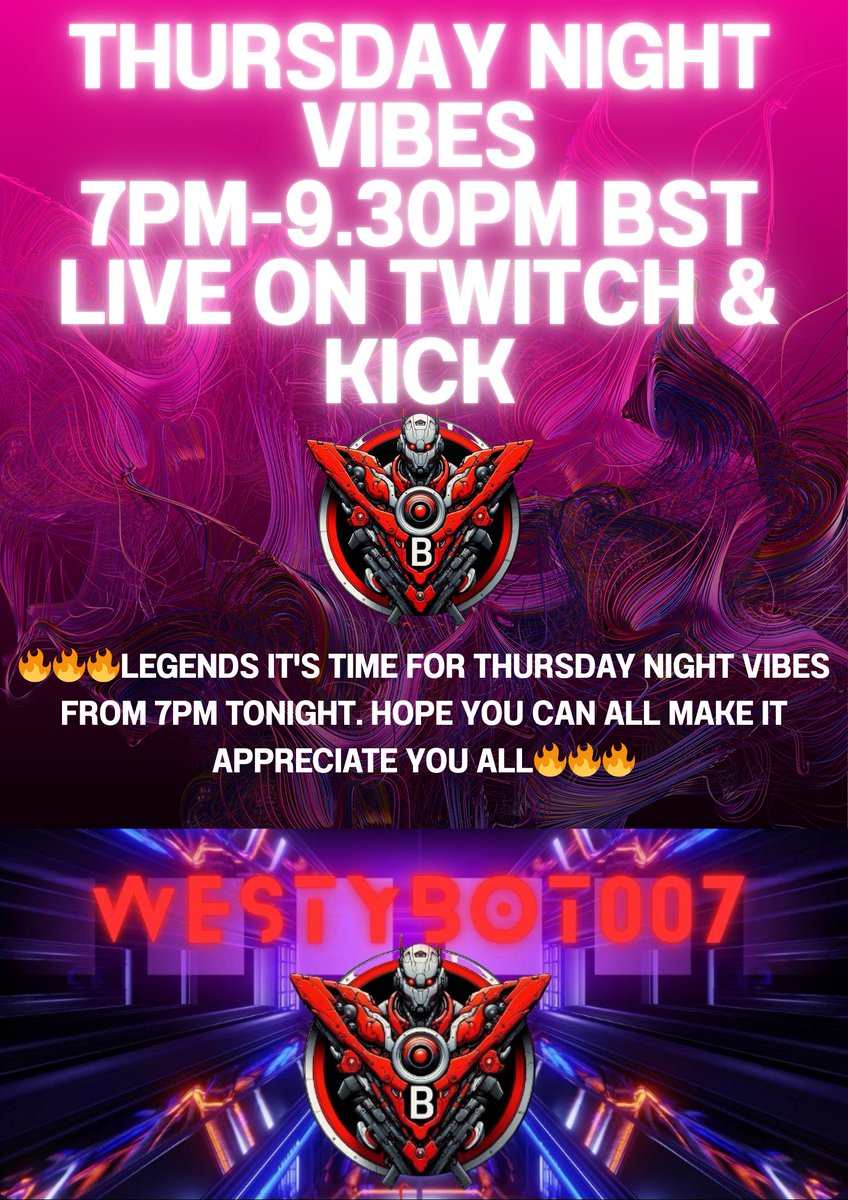Live from 7pm twitch and kick hope you can all make it 🔥🔥🔥 #twitch #kick